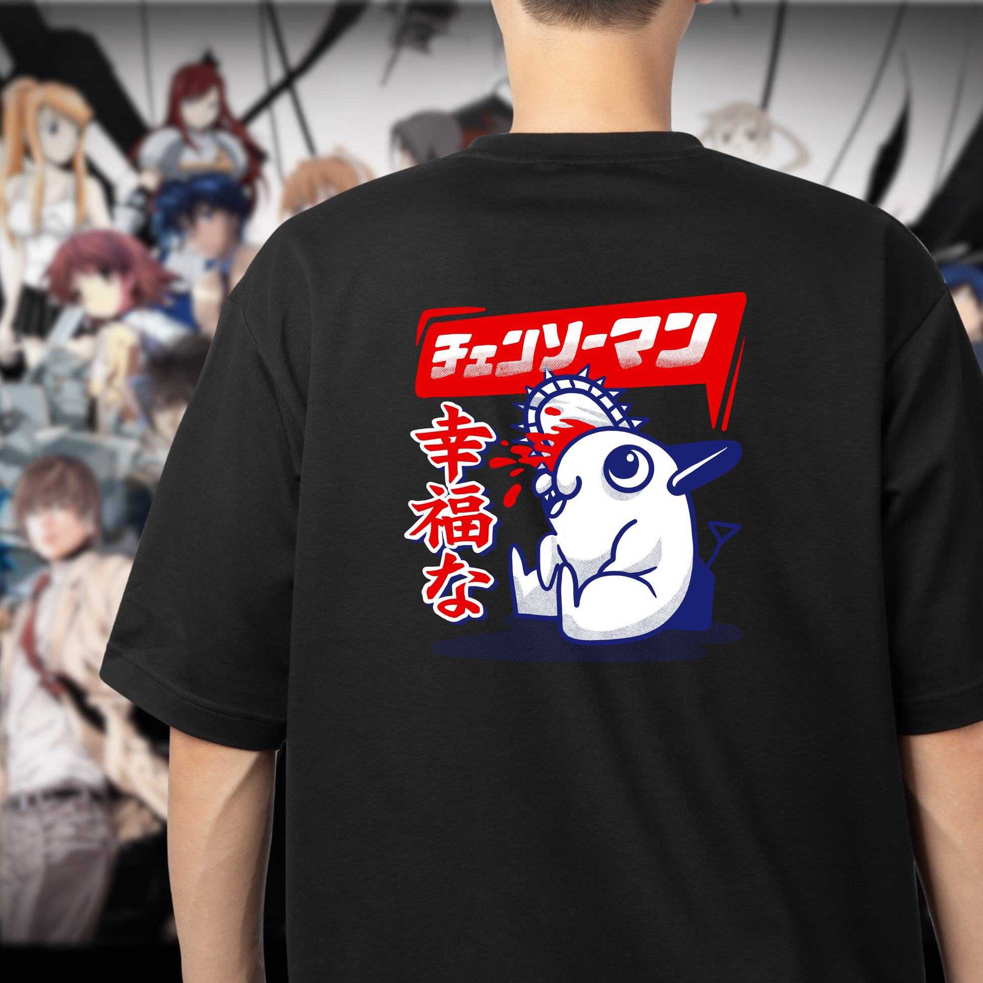 Playera Denji Chinsawman 2 estampados - E-4LF Oficial Mty