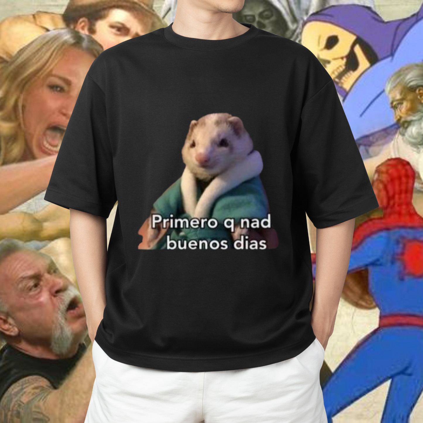playera meme primero que nada buenos dias