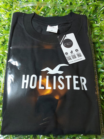 playera negra hollister