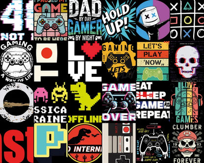 Más de Vectores 60+ Diseños de Videojuegos, Paquete de Diseños de estilo casual Vectores Premium! Descarga Digital