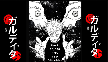 10 mil Vectores Premium de Anime y Variedad para Serigrafia DTF Sublimacion Vectores Semitonos PNG SGV Canva PSD Editables Alta Calidad Mas de 25 GB Descarga Inmediata